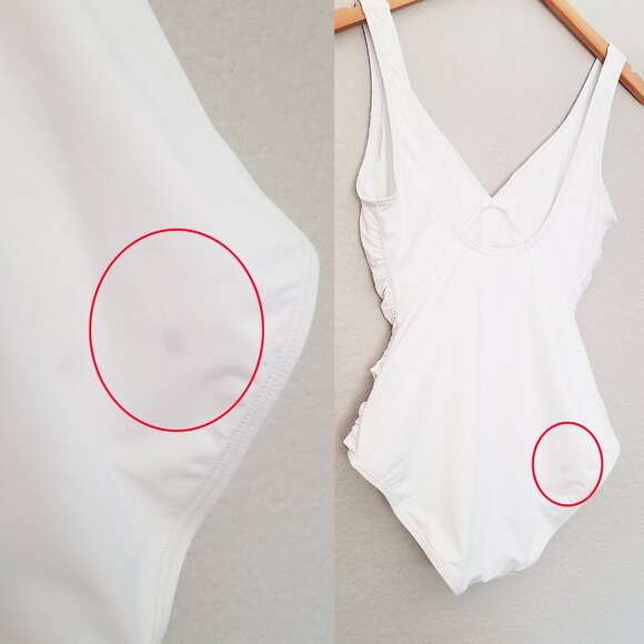 Tommy Bahama Pearl Wrap-Front One-Piece Swimsuit White Size 10 Summer Pool Beach - Picture 14 of 15